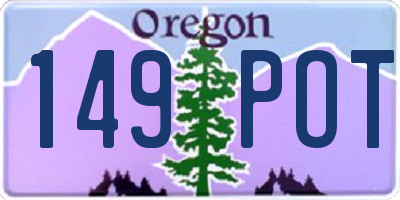 OR license plate 149POT