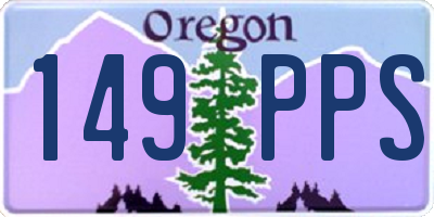 OR license plate 149PPS