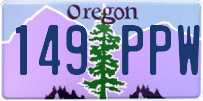 OR license plate 149PPW