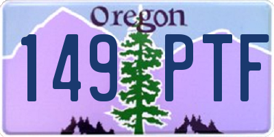 OR license plate 149PTF