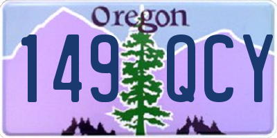 OR license plate 149QCY