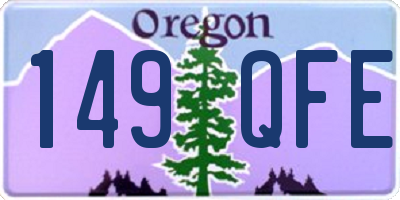 OR license plate 149QFE