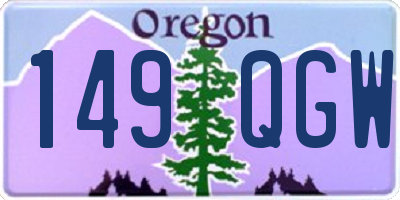 OR license plate 149QGW