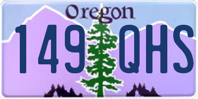 OR license plate 149QHS