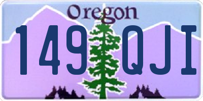 OR license plate 149QJI