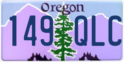 OR license plate 149QLC