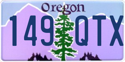 OR license plate 149QTX