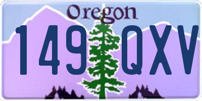 OR license plate 149QXV