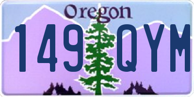 OR license plate 149QYM