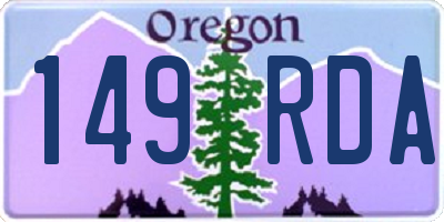 OR license plate 149RDA