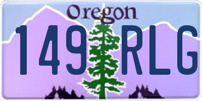 OR license plate 149RLG