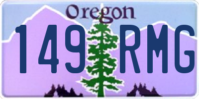 OR license plate 149RMG