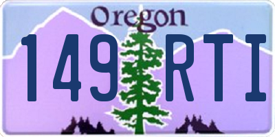 OR license plate 149RTI