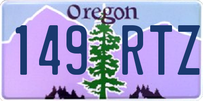OR license plate 149RTZ