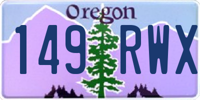 OR license plate 149RWX