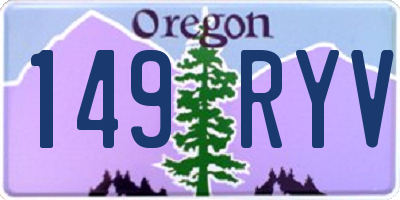 OR license plate 149RYV
