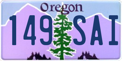 OR license plate 149SAI