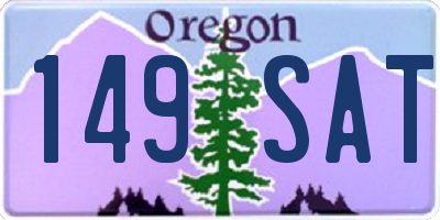 OR license plate 149SAT