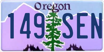 OR license plate 149SEN