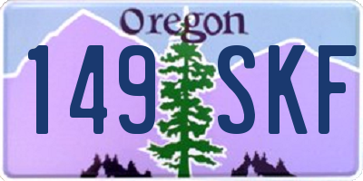 OR license plate 149SKF
