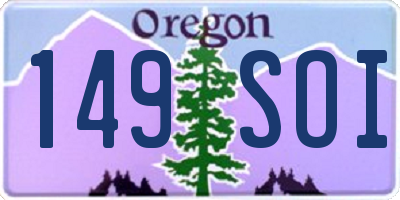 OR license plate 149SOI
