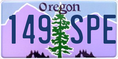 OR license plate 149SPE