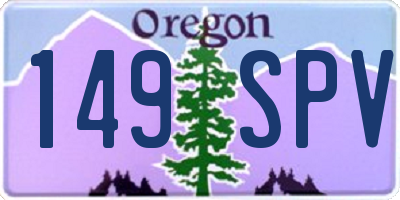 OR license plate 149SPV