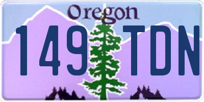 OR license plate 149TDN