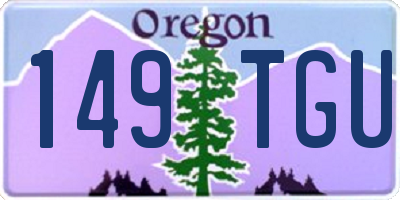 OR license plate 149TGU