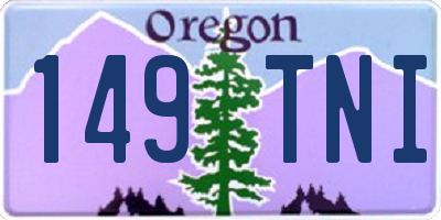 OR license plate 149TNI