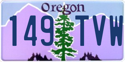 OR license plate 149TVW