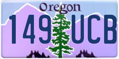 OR license plate 149UCB