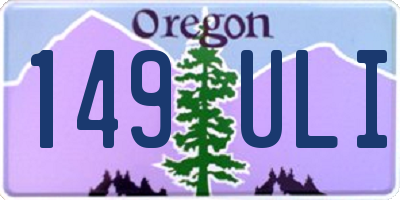 OR license plate 149ULI