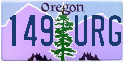 OR license plate 149URG
