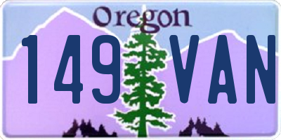 OR license plate 149VAN