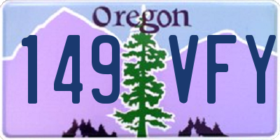 OR license plate 149VFY