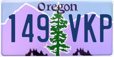 OR license plate 149VKP