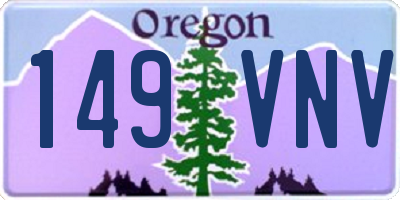 OR license plate 149VNV