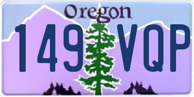 OR license plate 149VQP