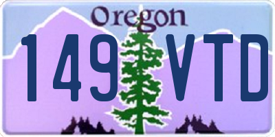 OR license plate 149VTD