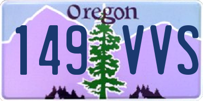 OR license plate 149VVS