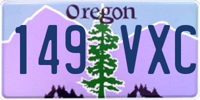 OR license plate 149VXC
