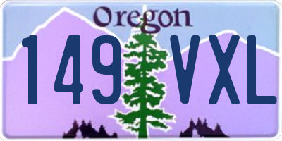 OR license plate 149VXL