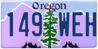 OR license plate 149WEH