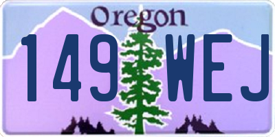 OR license plate 149WEJ