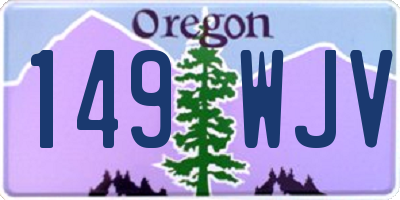OR license plate 149WJV