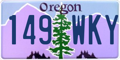 OR license plate 149WKY