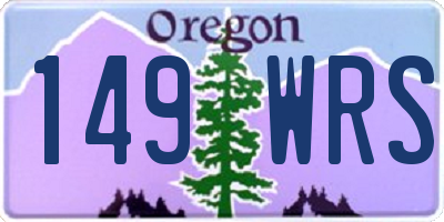 OR license plate 149WRS