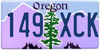 OR license plate 149XCK