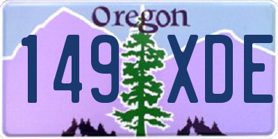 OR license plate 149XDE